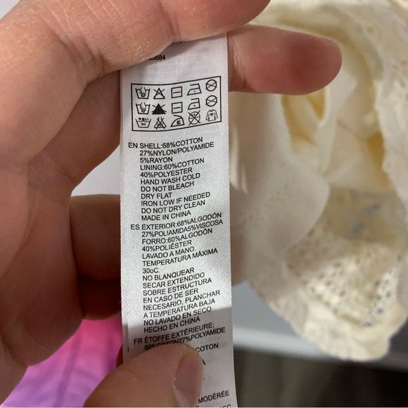 Forever 21 White lace top juniors size Medium - Picture 5 of 8